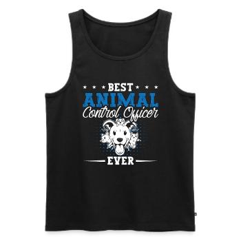 Animal Officer Best Animal Control Loves Security - Men's Premium Organic Tank Top - black - Front - Michal (187cm)