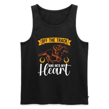 Horse Racing Off The Track And Animals Horse Racer - Men's Premium Organic Tank Top - black - Front - Michal (187cm)