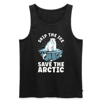 Global Warming Skip The Ice Environment Awareness - Männer Premium Bio Tank Top - Schwarz - Vorne - AI Model Male 178 light (178cm)