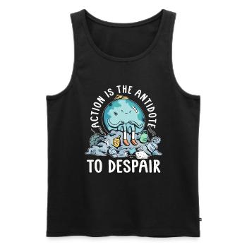 Global Warming Action Is The Antidote Environment - Männer Premium Bio Tank Top - Schwarz - Vorne - AI Model Male 178 light (178cm)