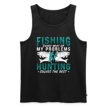 Bowfishing Fishing Solves Most Of Arrow Bowfisher - Men's Premium Organic Tank Top - black - Front - Michal (187cm)