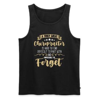Chiropractic A Truly Great Chiropractor Is Massage - Men's Premium Organic Tank Top - black - Front - Michal (187cm)