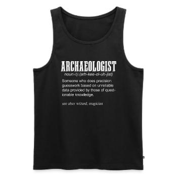 Archaeology Archaeologist Noun Dig Archaeologist - Men's Premium Organic Tank Top - black - Front - AI Model Male 178 light (178cm)
