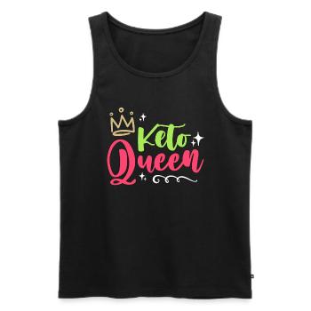 Régime cétogène Keto Queen Healthy Food Keto Lover - Débardeur bio Premium Homme - noir - Devant - AI Model Male 178 light (178cm)