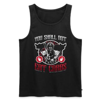 Low Carb Diet You Shall Not Eat No Carbs Nutrition - Männer Premium Bio Tank Top - Schwarz - Vorne - AI Model Male 178 light (178cm)
