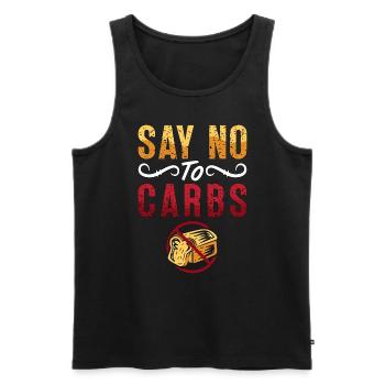 Low Carb Diet Say No To Carbs Loves Healthy Eating - Männer Premium Bio Tank Top - Schwarz - Vorne - AI Model Male 178 light (178cm)