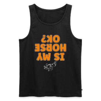 Show Jumping Is My Horse Okay Equine Show Jumper - Men's Premium Organic Tank Top - black - Front - AI Model Male 178 light (178cm)