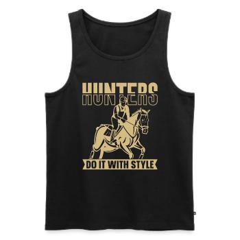 Show Jumping Hunters Do It With Equine Show Jumper - Männer Premium Bio Tank Top - Schwarz - Vorne - AI Model Male 178 light (178cm)