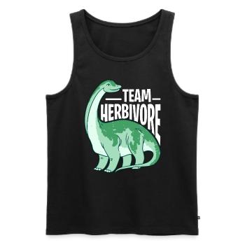 Vegan Diet Team Herbivore Alimentation saine sans viande - Débardeur bio Premium Homme - noir - Devant - AI Model Male 178 light (178cm)