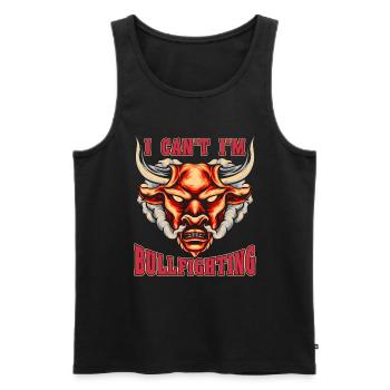 Bullfighting I Can't I'm Rodeo Clown Bullfighter - Men's Premium Organic Tank Top - black - Front - Michal (187cm)