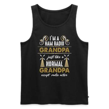 Ham Radio I'm A Ham Radio Grandpa Radio Operator - Men's Premium Organic Tank Top - black - Front - AI Model Male 178 light (178cm)