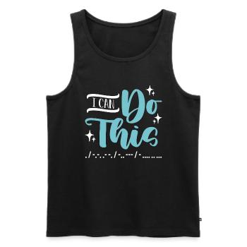 Ham Radio I Can Do This Antenna Ham Radio Operator - Men's Premium Organic Tank Top - black - Front - Michal (187cm)