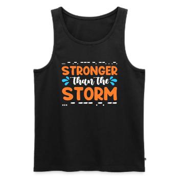 La radio amateur plus forte que l’opérateur radio Storm - Débardeur bio Premium Homme - noir - Devant - Michal (187cm)
