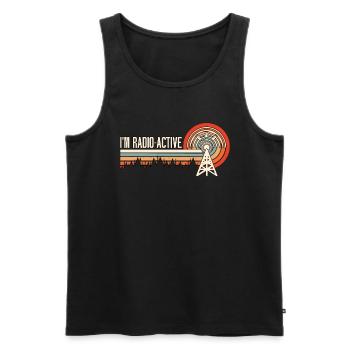 Ham Radio I'm Radio-Active Retro Radio Operator - Männer Premium Bio Tank Top - Schwarz - Vorne - AI Model Male 178 light (178cm)