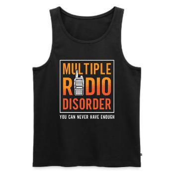 Ham Radio Multiple Radio Disorder Antenna Channel - Men's Premium Organic Tank Top - black - Front - AI Model Male 178 light (178cm)