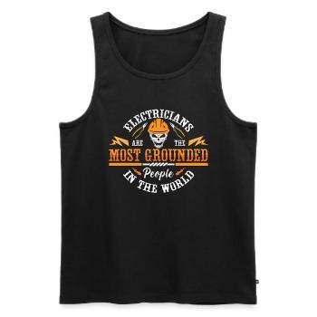 Electronics Repair Electricians Are The Electrical - Men's Premium Organic Tank Top - black - Front - AI Model Male 178 light (178cm)