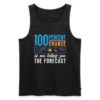 Meteorology 100 Percent Chance Weather Forecasting - Männer Premium Bio Tank Top - Schwarz - Vorne - Michal (187cm)