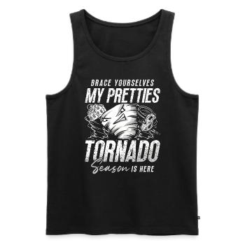Tornadoes Brace Yourselves My Weather Storm Hunter - Männer Premium Bio Tank Top - Schwarz - Vorne - AI Model Male 178 light (178cm)