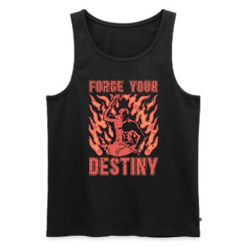 Forging Forge Your Destiny Iron Worker Blacksmiths - Männer Premium Bio Tank Top - Schwarz - Vorne - AI Model Male 178 light (178cm)