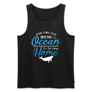 Marine Biology Every Time I Slip Into Underwater - Männer Premium Bio Tank Top - Schwarz - Vorne - AI Model Male 178 light (178cm)