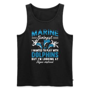 Marine Biologist I Wanted To Play Marine Science - Männer Premium Bio Tank Top - Schwarz - Vorne - Michal (187cm)