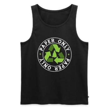 Recycling Paper Only Climate Change Reuse Recycler - Männer Premium Bio Tank Top - Schwarz - Vorne - Michal (187cm)