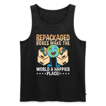 Recycling Repackaged Boxes Make The Reuse Recycler - Männer Premium Bio Tank Top - Schwarz - Vorne - Michal (187cm)