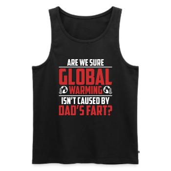 Global Warming Are We Sure Global Climate Change - Männer Premium Bio Tank Top - Schwarz - Vorne - AI Model Male 178 light (178cm)