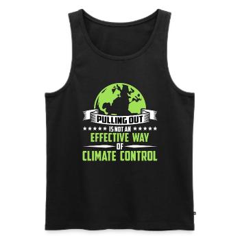 Global Warming Pulling Out Is Not Environmentalist - Männer Premium Bio Tank Top - Schwarz - Vorne - AI Model Male 178 light (178cm)