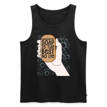 Soapmaking Handcrafted Soap Is The Saponification - Men's Premium Organic Tank Top - black - Front - Michal (187cm)