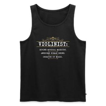 Violin Violinist Divine Musical Classical Music - Men's Premium Organic Tank Top - black - Front - AI Model Male 178 light (178cm)