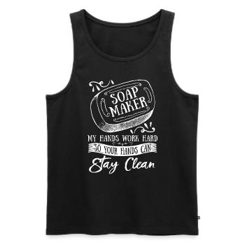 Soapmaking Soap Maker My Hands Work Handicrafts - Männer Premium Bio Tank Top - Schwarz - Vorne - Michal (187cm)