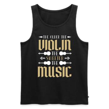 Violin The Older The Violin Instrument Violinist - Men's Premium Organic Tank Top - black - Front - AI Model Male 178 light (178cm)