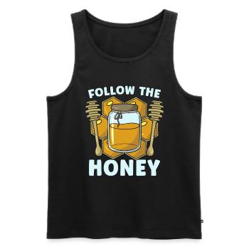 Beekeeping Follow The Honey Apiculturist Beekeeper - Men's Premium Organic Tank Top - black - Front - AI Model Male 178 light (178cm)