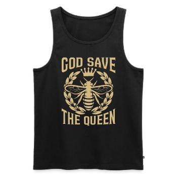 Apiculture God Save The Queen Honeybees Apiculteur - Débardeur bio Premium Homme - noir - Devant - Michal (187cm)