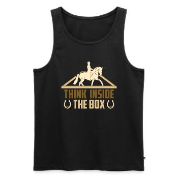 Dressage Think Inside The Horses Dressage Rider - Männer Premium Bio Tank Top - Schwarz - Vorne - Michal (187cm)