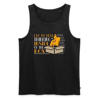 Dressage I Do My Best Thinking Horse Riding Equine - Men's Premium Organic Tank Top - black - Front - AI Model Male 178 light (178cm)