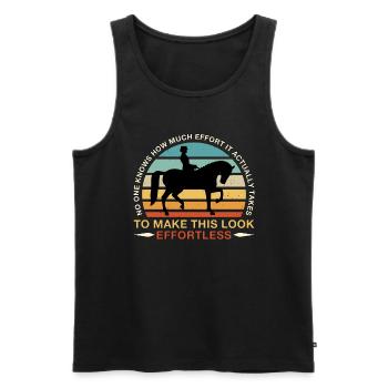 Dressage No One Knows Retro Horses Dressage Rider - Männer Premium Bio Tank Top - Schwarz - Vorne - Michal (187cm)