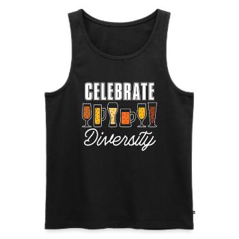 Beer Brewing Celebrate Diversity Hops Beer Brewer - Männer Premium Bio Tank Top - Schwarz - Vorne - AI Model Male 178 light (178cm)