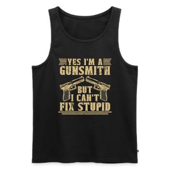 Gunsmith Yes I'm A Gunsmith But Weapons Metalsmith - Men's Premium Organic Tank Top - black - Front - Michal (187cm)