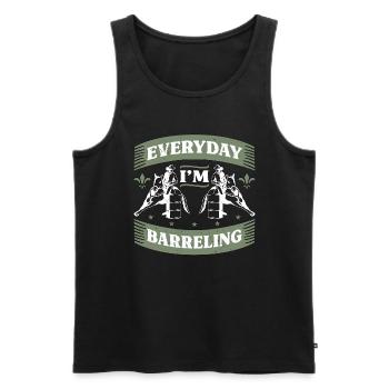 Barrel Racing Everyday I'm Barreling Barrel Race - Männer Premium Bio Tank Top - Schwarz - Vorne - AI Model Male 178 light (178cm)