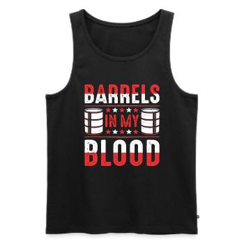 Barrel Racing Barrels In My Blood Western Riding - Männer Premium Bio Tank Top - Schwarz - Vorne - Michal (187cm)