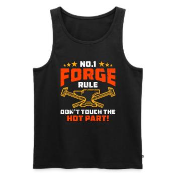 Forging No.1 Forge Rule Forger Crafts Blacksmiths - Männer Premium Bio Tank Top - Schwarz - Vorne - Michal (187cm)