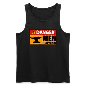 Forging Danger Men Playing Metalworker Blacksmiths - Männer Premium Bio Tank Top - Schwarz - Vorne - Michal (187cm)