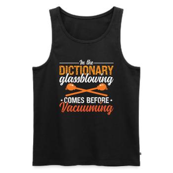 Glassblowing In The Dictionary Glass Art Blowpipe - Männer Premium Bio Tank Top - Schwarz - Vorne - Michal (187cm)