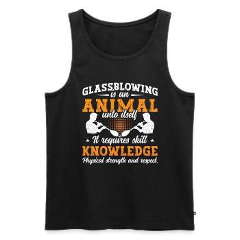 Glassblowing Is An Animal Unto Itself Glassmaking - Men's Premium Organic Tank Top - black - Front - Michal (187cm)