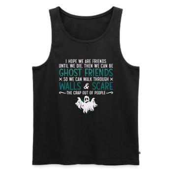 Paranormal Ghost Hunter Ghost Hunting Cadeau - Débardeur bio Premium Homme - noir - Devant - Michal (187cm)