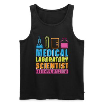 Laboratory Laboratory Technician Chemistry Science Gift - Men's Premium Organic Tank Top - black - Front - Michal (187cm)
