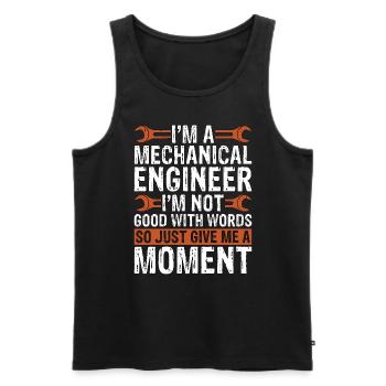 I'm A Mechanical Engineer I'm Not Good Mechanic - Männer Premium Bio Tank Top - Schwarz - Vorne - AI Model Male 178 light (178cm)