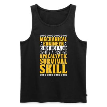 Mechanical Engineer Is Not Just Aircraft Mechanic - Men's Premium Organic Tank Top - black - Front - AI Model Male 178 light (178cm)